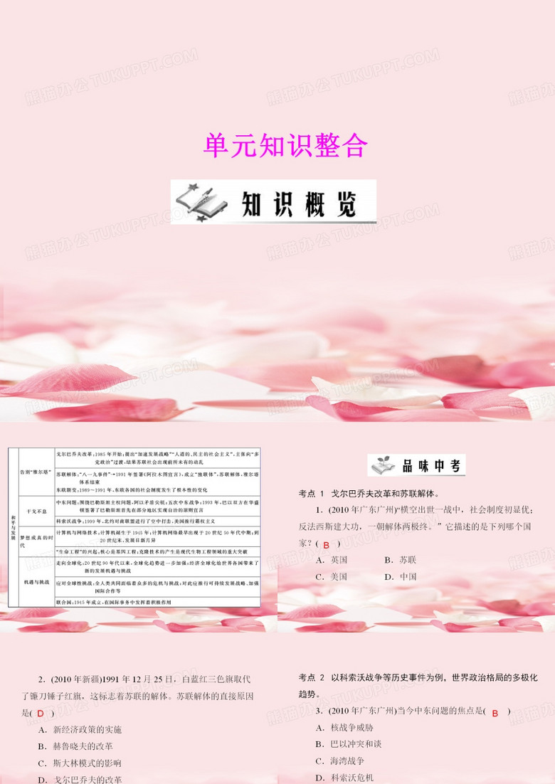 和平与发展PPT