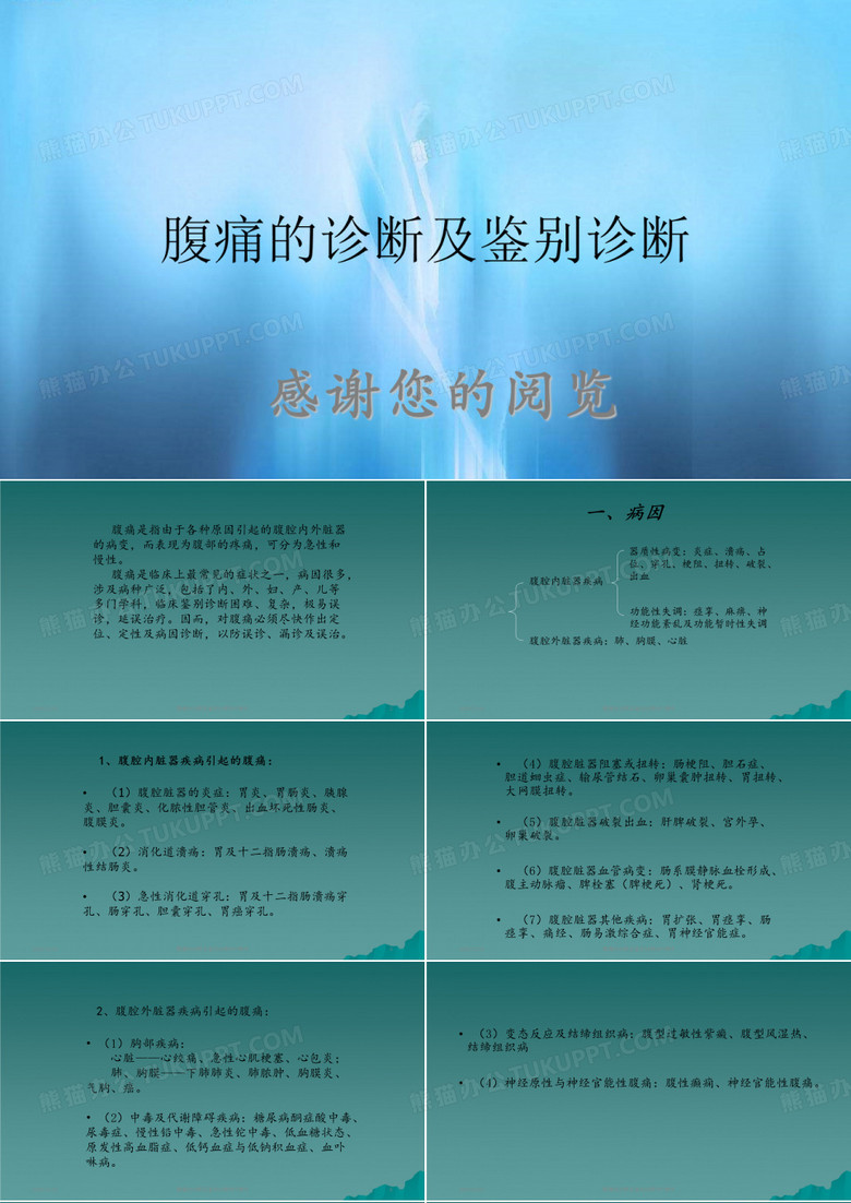 腹痛的诊断及鉴别诊断