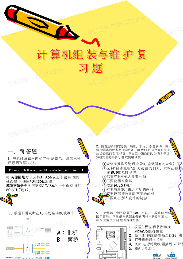 计算机组转与维护简单问答题