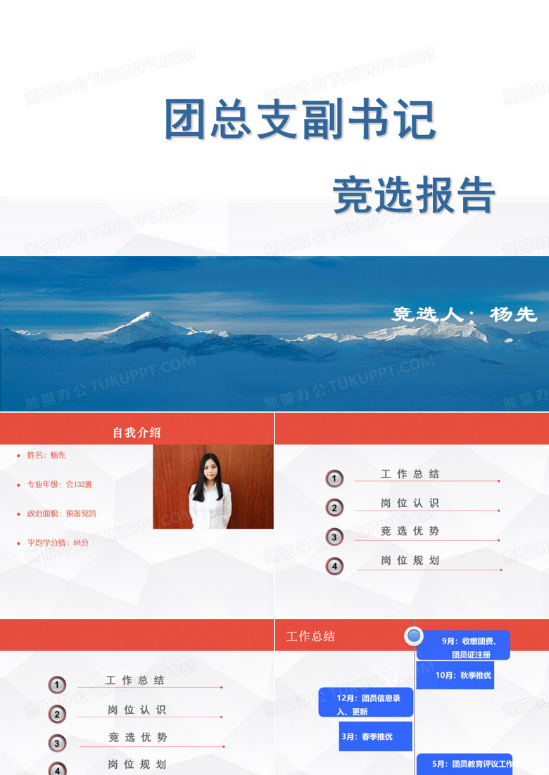 团总支副书记竞选报告PPT