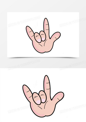 rock手势动作元素