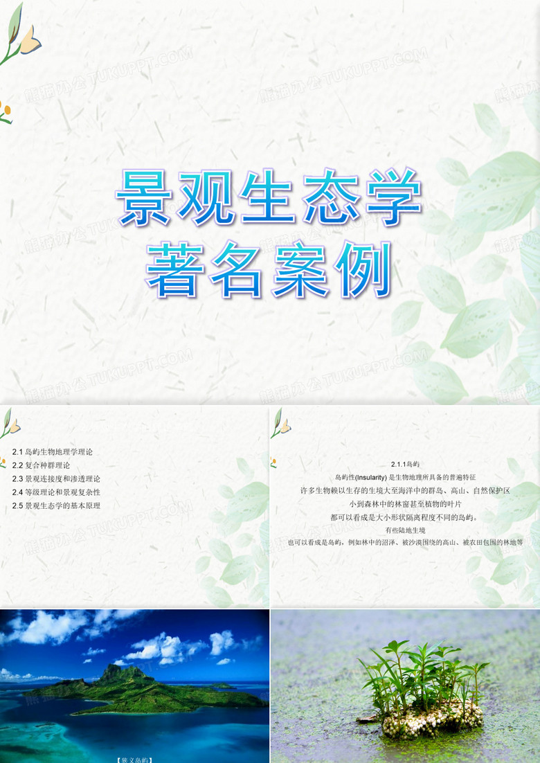 景观生态学著名案例介绍PPT