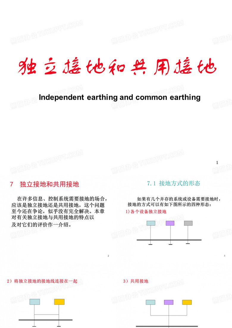 独立接地和共用接地
