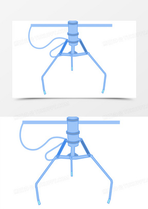 蓝色娃娃机夹子