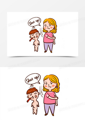 卡通人物掌嘴表情包