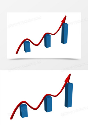 立体上升下降趋势图