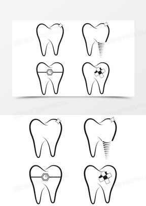 牙齿结构图简笔画图片