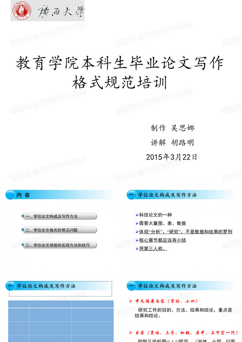 毕业论文格式培训