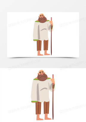 手绘卡通大叔简笔画