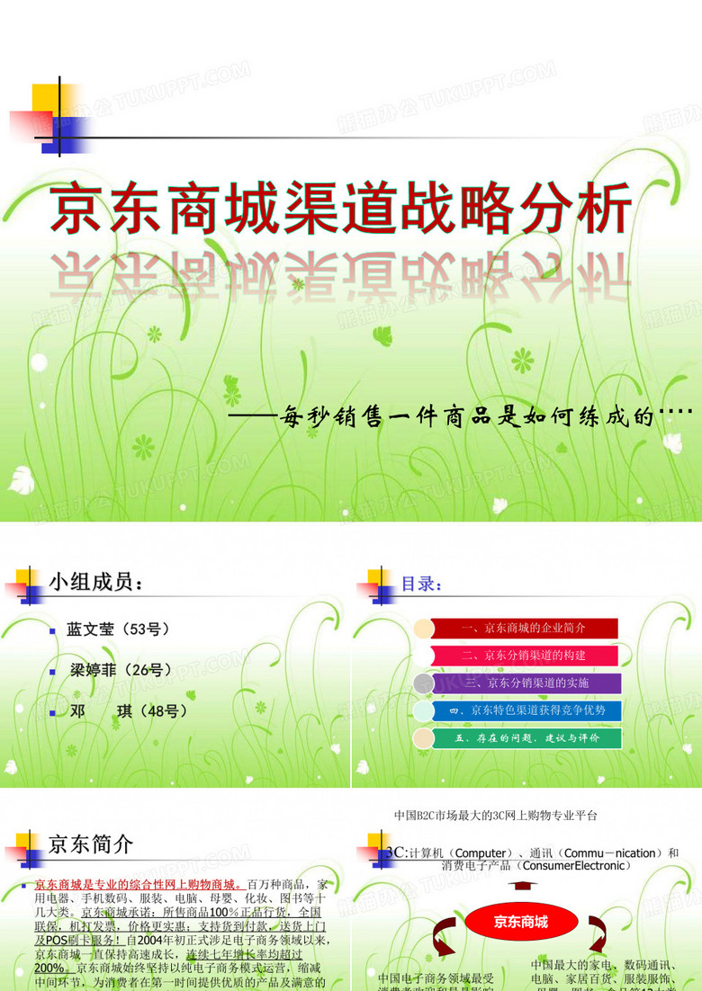 第三组京东商城分销渠道分析