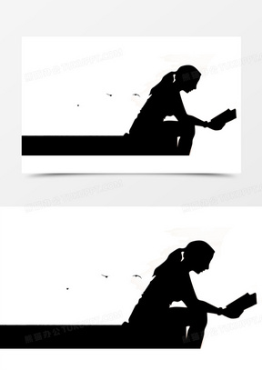 书剪影图片素材