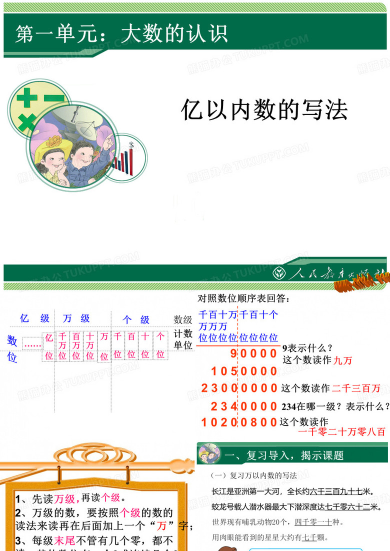亿以内数的写法