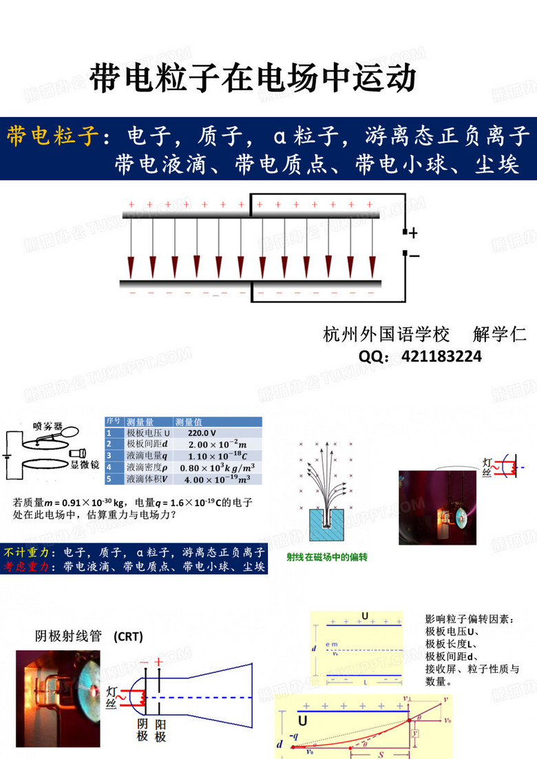 带电粒子在电场中运动