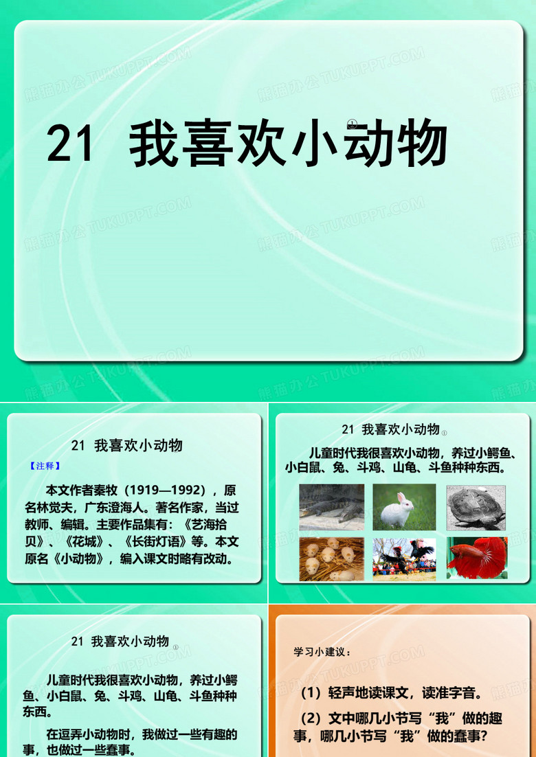 21、我喜欢小动物(天马)