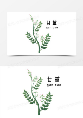 水彩中医药材系列之甘草元素