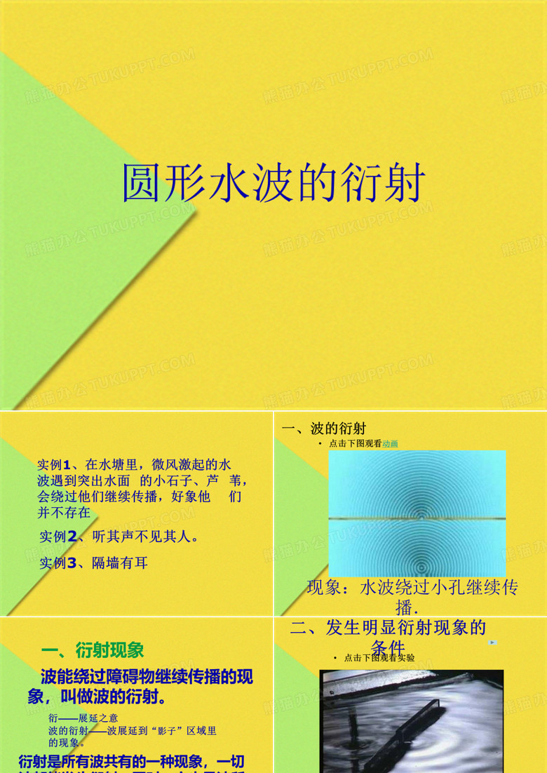 圆形水波的衍射(共18张PPT)