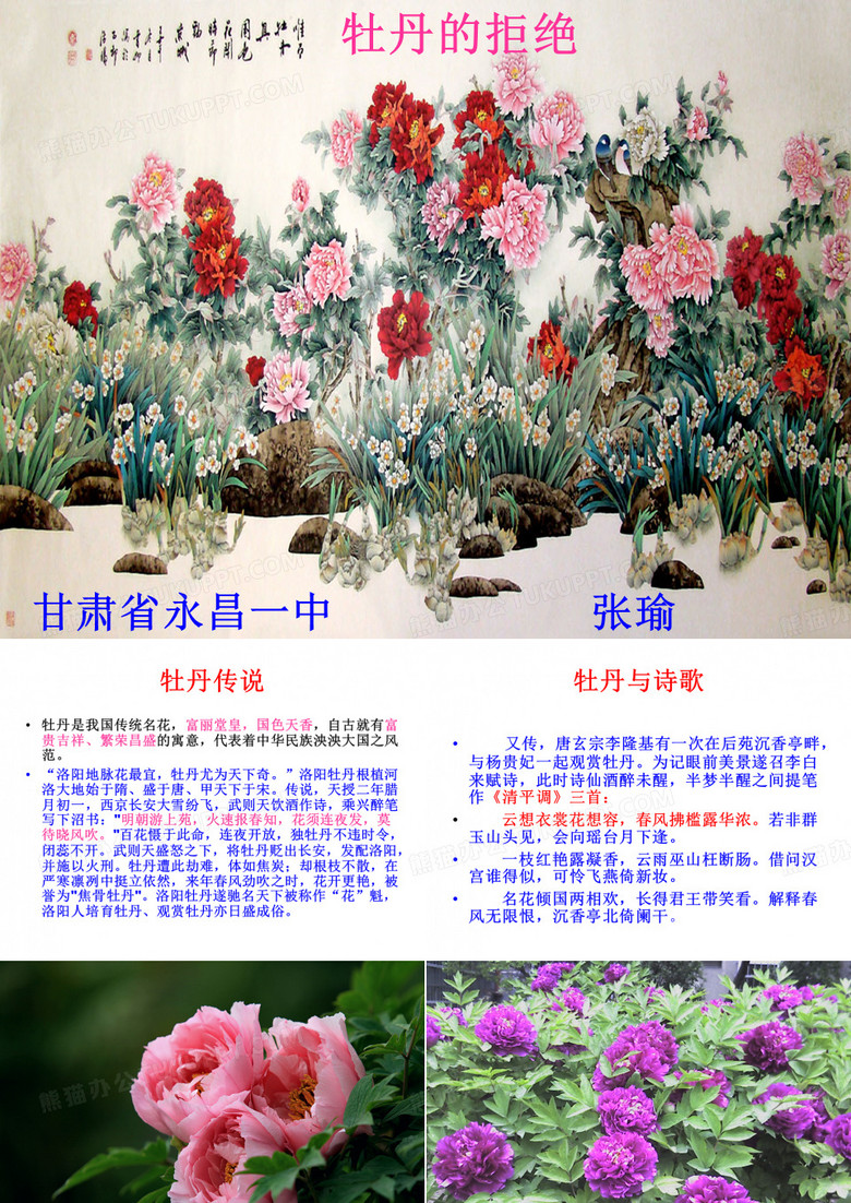 《牡丹的拒绝》教学课件