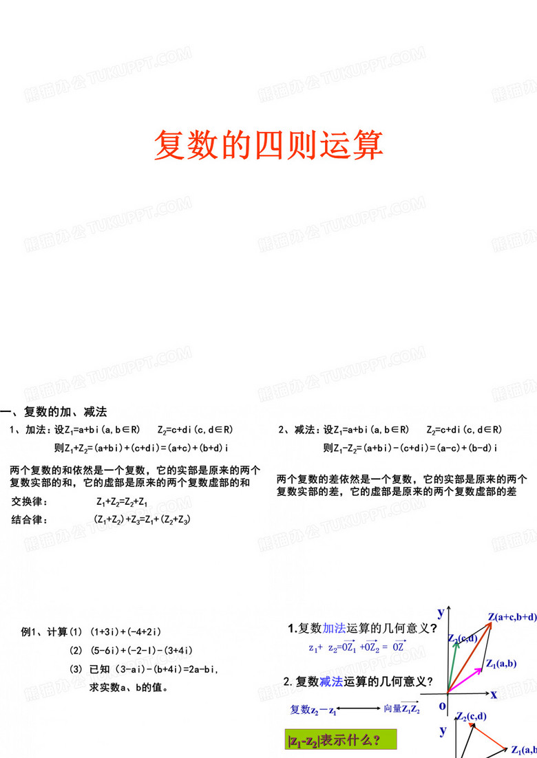 复数的四则运算