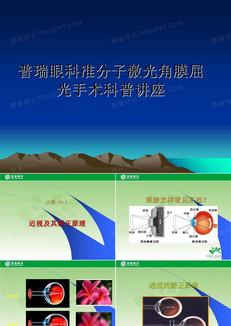 最新普瑞眼科准分子激光角膜屈光手术科普讲座ppt课件