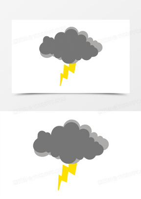 天气预报雷电符号图片