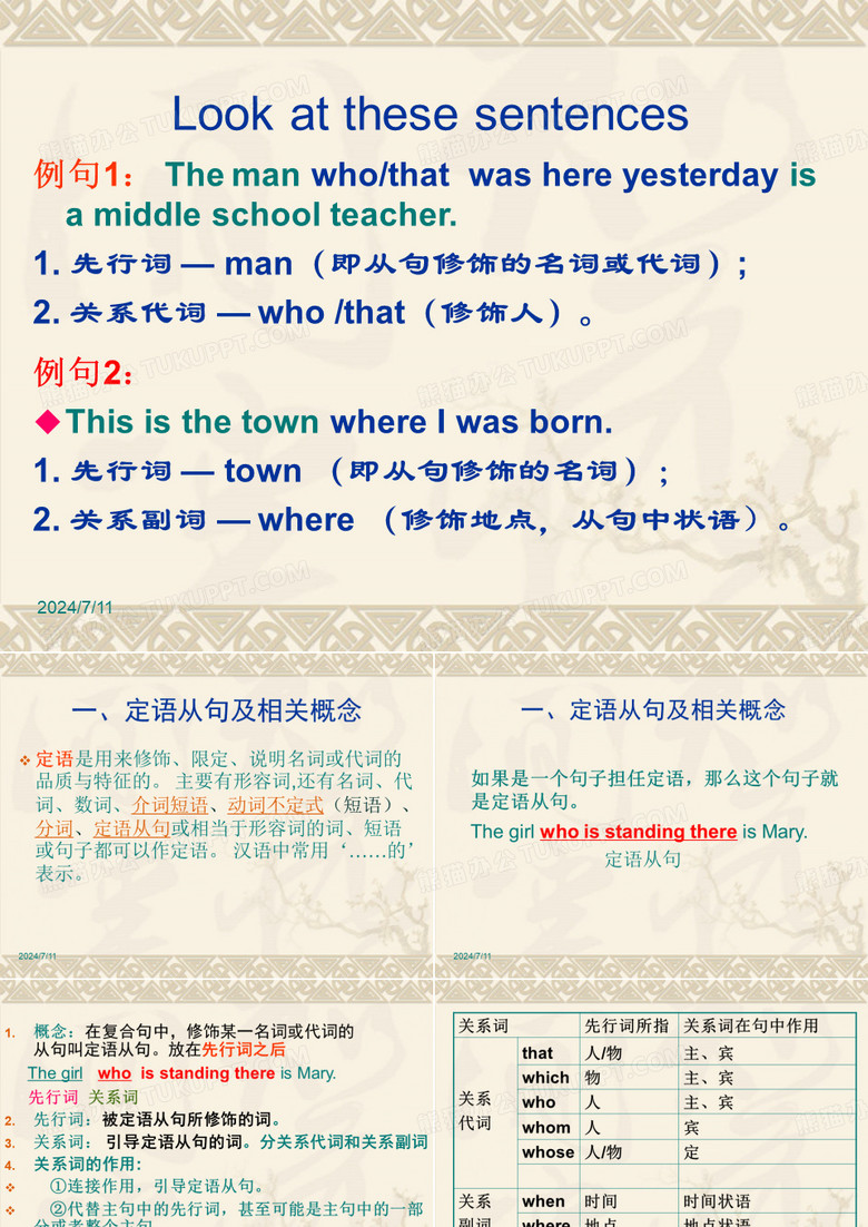 初中英语语法：定语从句