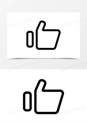 线性点赞矢量图标