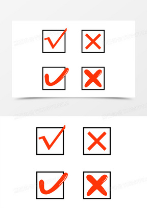 红色对号图片素材