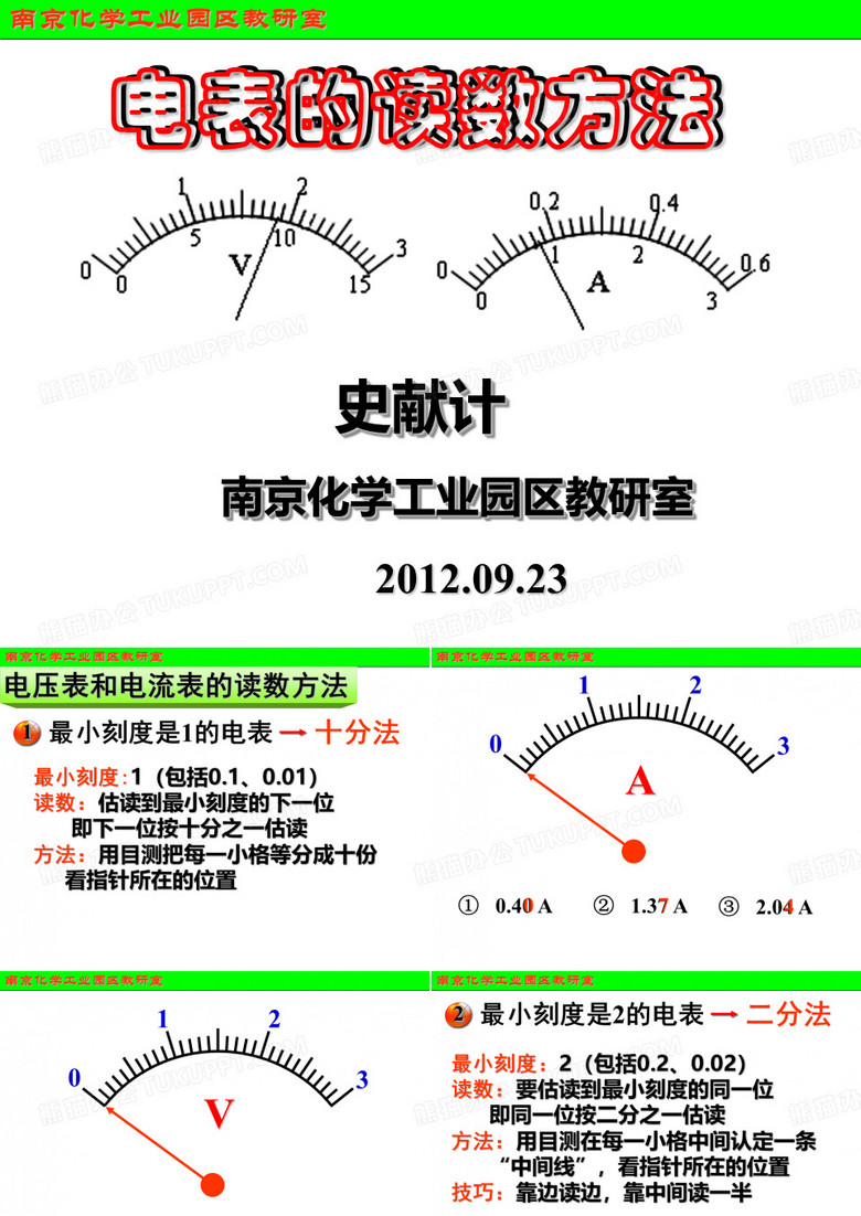 电表的读数