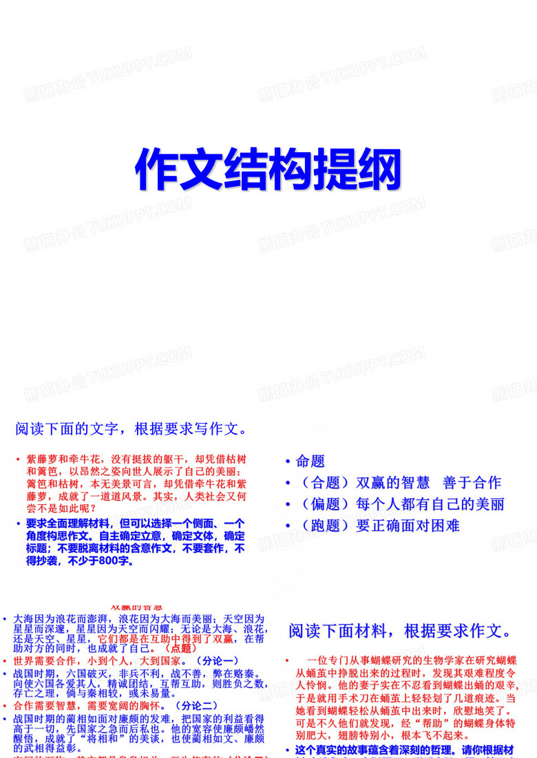 作文结构提纲