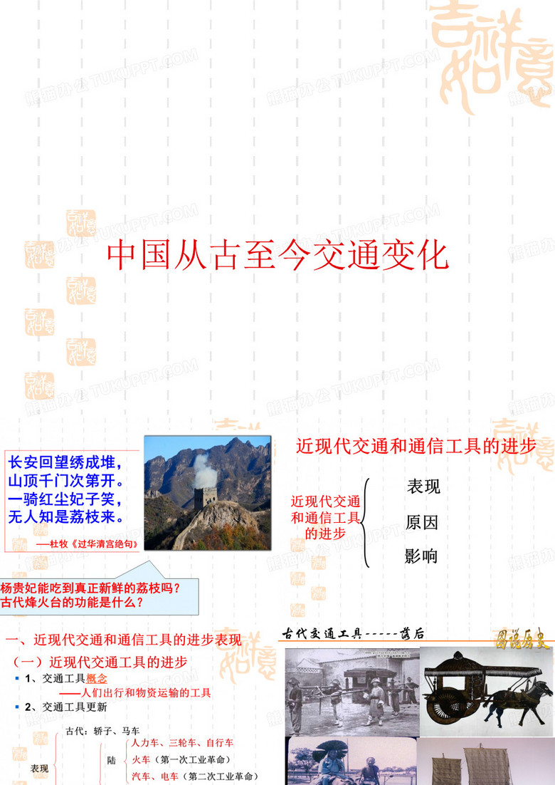 中国自古以来交通变化