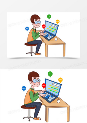 程序员卡通图片素材