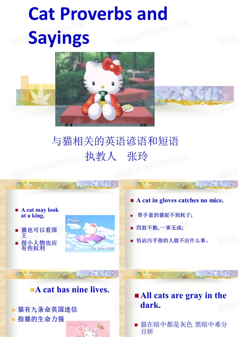 与猫相关的英语谚语和短语