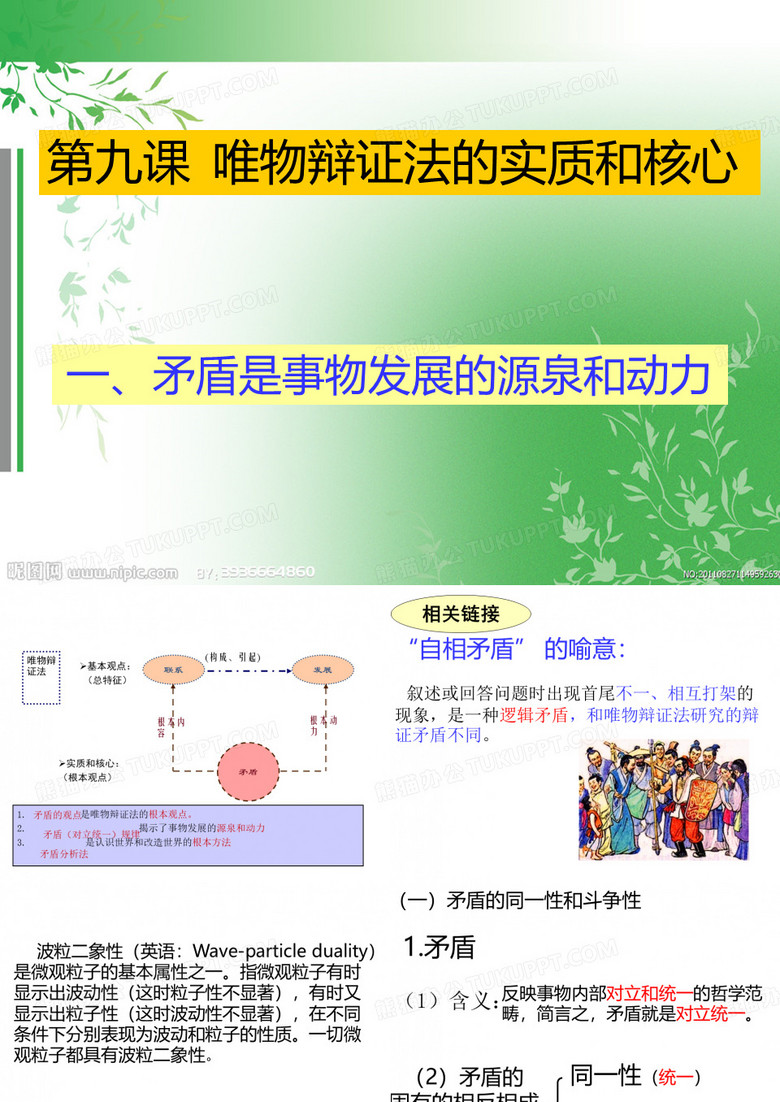 矛盾是事物发展的源泉和动力