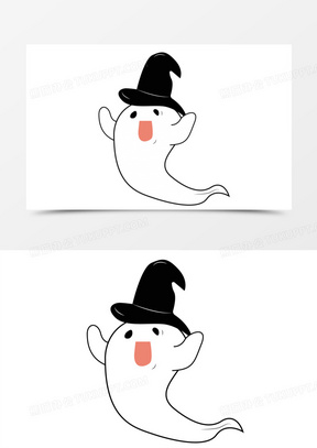 创意矢量卡通鬼魂元素