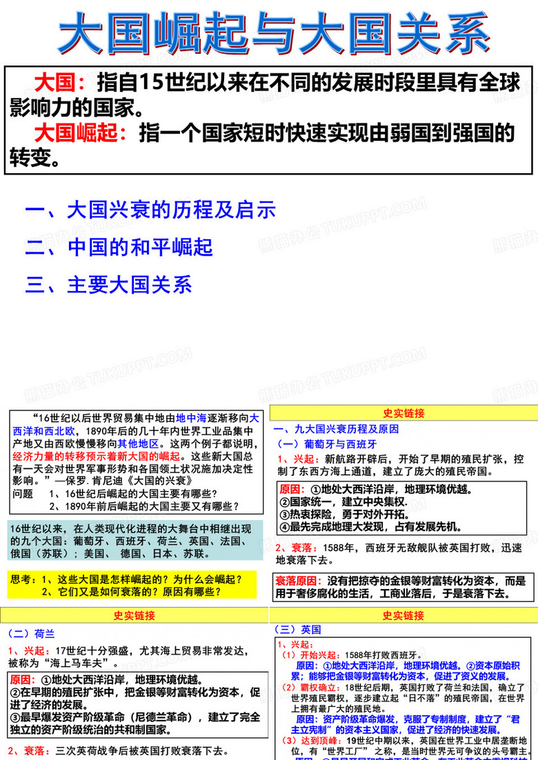 主要大国崛起与大国关系 ppt课件