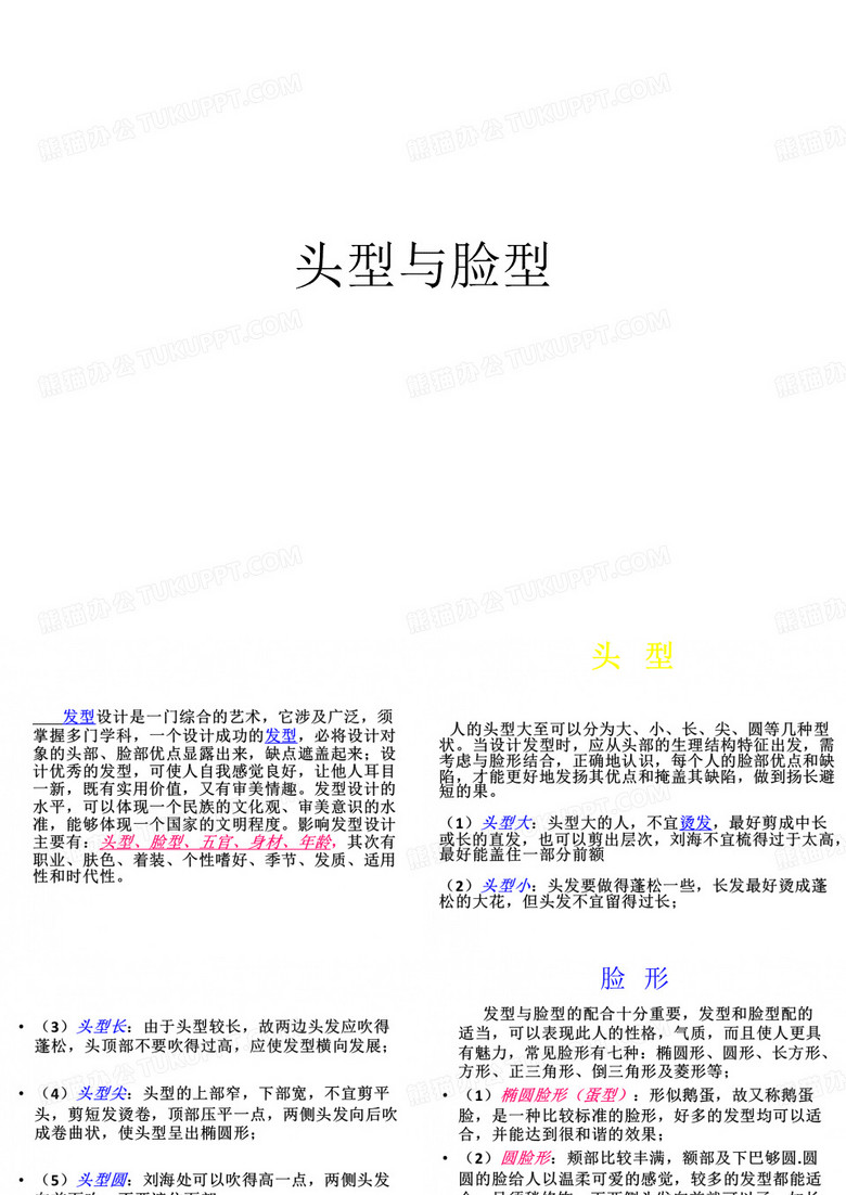 头型与脸型