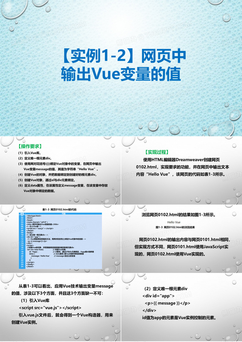 Vue.js基础与应用开发实战 单元1 Vue编程起步