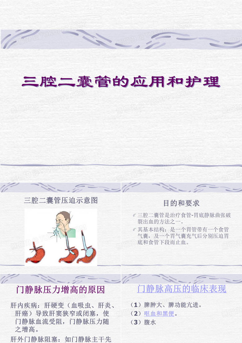 三腔二囊管的应用和护理