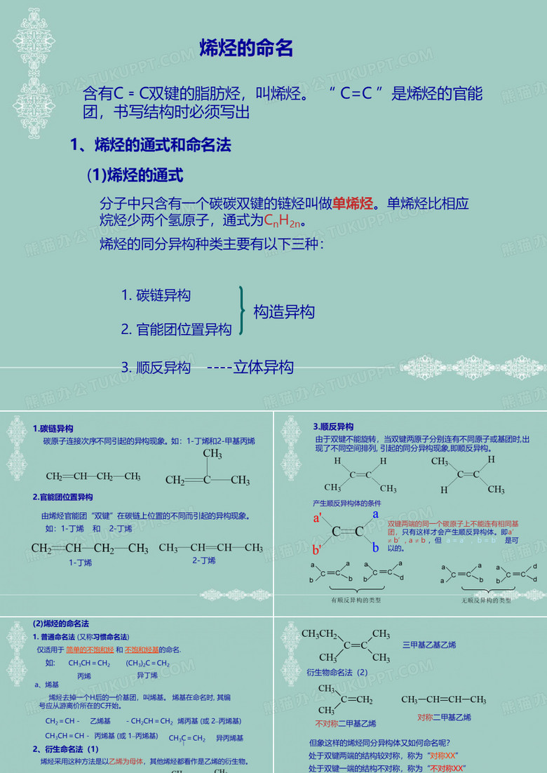 烯烃的命名