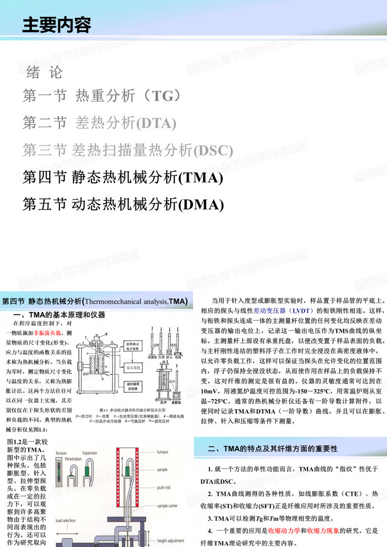静态热机械分析及动态热机械分析