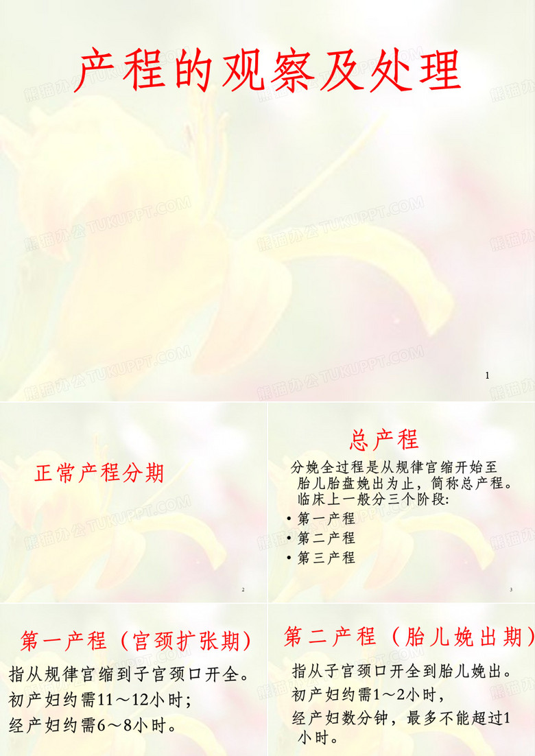 产程的观察与处理