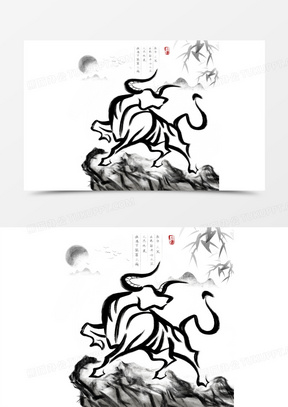 中国风牛图片素材