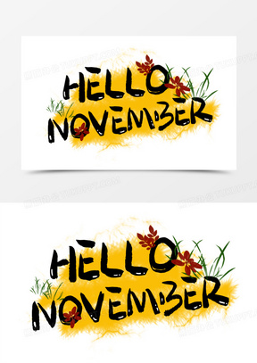 十一月月份英文问候英文字体设计22011月你好蓝色手写问候语艺术字360