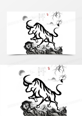 中国风牛图片素材