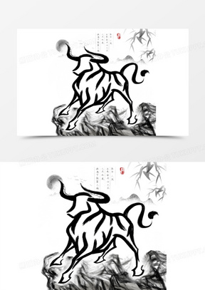中国风牛图片素材