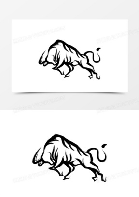 水墨毛笔手绘牛元素13912水墨中国风2021金牛贺岁系列海报设计172水墨