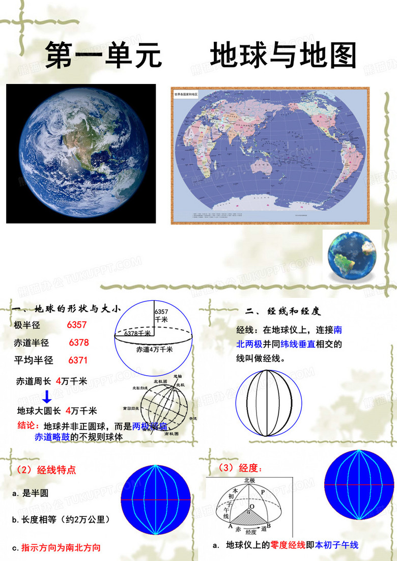 地球与地图、经纬网