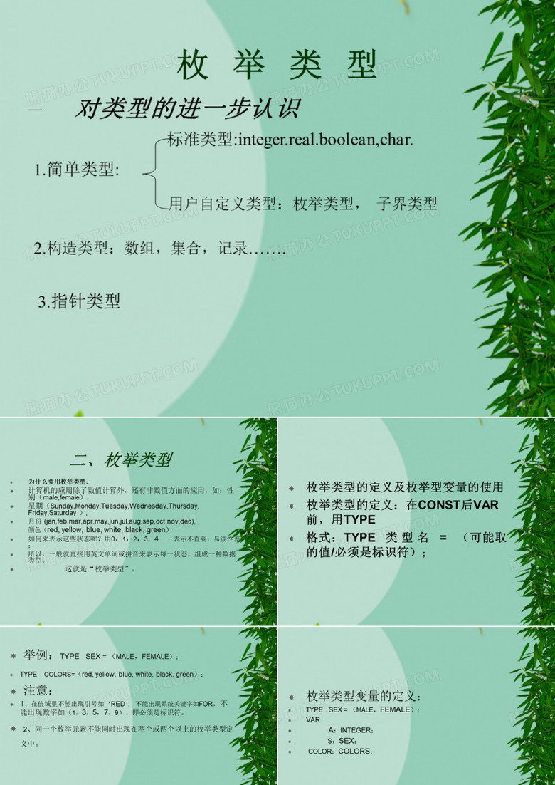 枚举类型(“枚举”文档)共14张