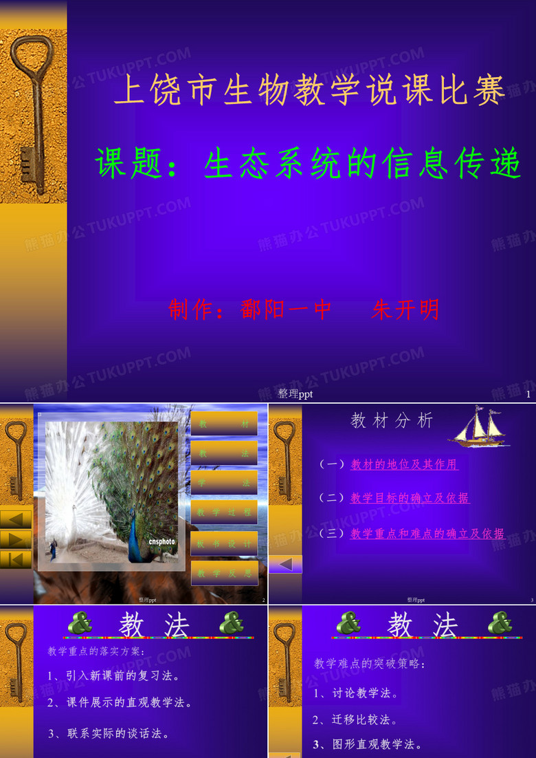 生态系统的信息传递(说课比赛)课件鄱阳一中朱开明