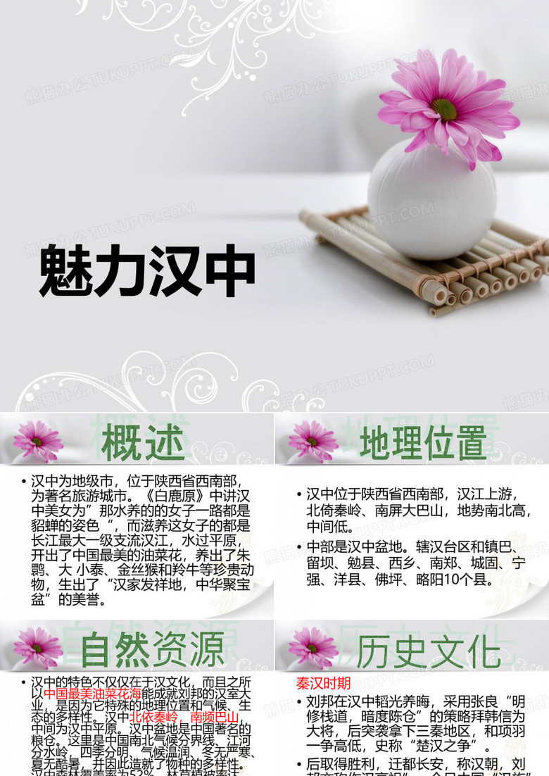 魅力汉中ppt课件